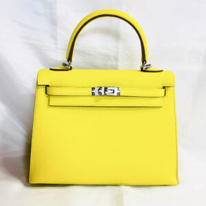 Kelly25  Yellowケリー25 外縫い イエロー シルバー金具